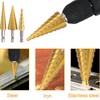 CeyMlem 3-Piece Step Drill Bit Set, Step Drill Bit with