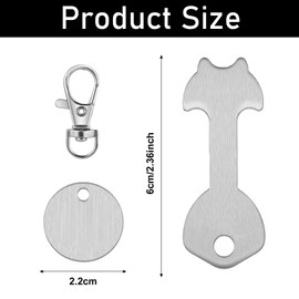 2 Set Shopping Trolley Releaser,Shopping Trolley Release Key,Stainless Steel Removable Shopping Trolley Tokens,Stainless Steel Removable Shopping Trolley Token Coin Keyring for Shopping Trolley