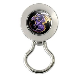 Purple Baby Dragon Magnetic Metal Eyeglass ID Badge Holder