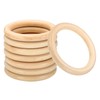 PATIKIL Wooden Rings for Crafting, 8 Pcs Smooth Macrame Wood