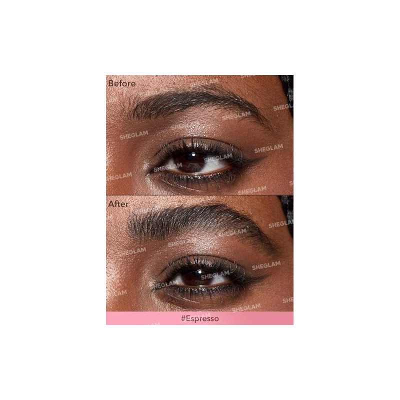 SHEGLAM Brocha y Dip en ángulo para fección de cejas-Espresso