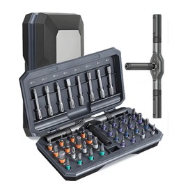 42 in 1 Ratchet Screwdriver Set, Magnetic Screwdriver Set, DIY Multi Bit Magnetic Drive Set with Detachable Ratchet Handle, Portable Compact Repair Tool Kit for Furniture Computer Bicycle, Grey