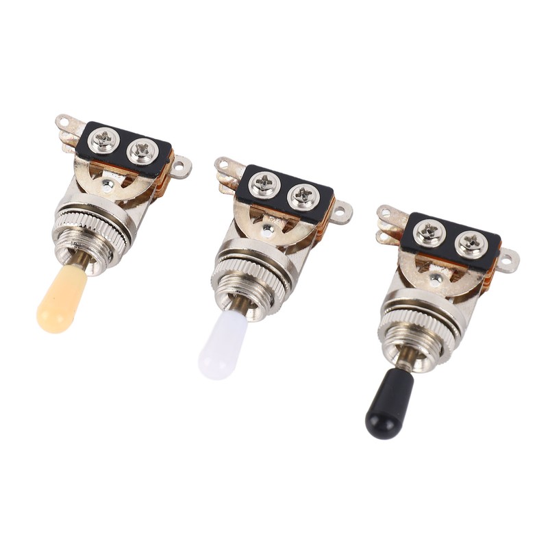 3pcs 3 Way Guitar Toggle Switches Short Straight Switch with
