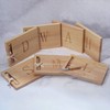 Monogram Oak Wood Cheese Board With Spreader, M-Initial (M)