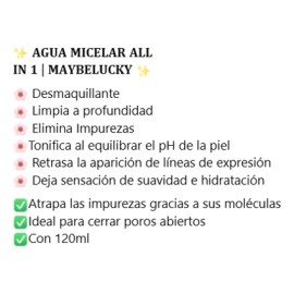 2 Pack Agua Micelar 120ml Limpia Tonic Desmaquilla Todo En 1
