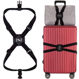 ZINZ Convenient Travel Goods, Bag Fastening Belt, Multipurpose, Adjustable, Lightweight, Elastic Fixing Belt for Luggage, Slip Resistant, black (black 19-3911tcx)