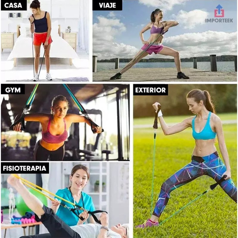 Importeek Bandas Ligas Resistencia Elastica Ejercicio Fitness Gimnasio