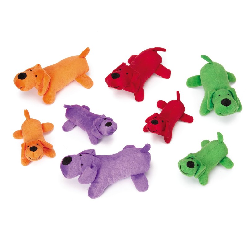 Zanies Plush Neon Lil Yelpers Dog Toy
