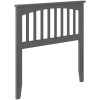 AFI Mission Twin Wood Headboard with USB Charging Station in