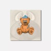 Unbranded Sick Teddy Bear Funny Animal 4'' X 4'' Square