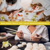 DOERDO 1 Roll+50 Pcs Clear Plastic Boxes Glitter Wrapping Ribbon,
