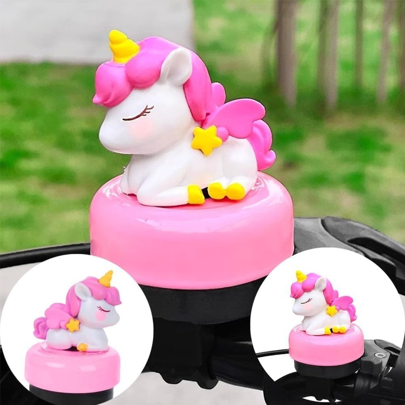 GROVBLE Bicycle Bell Children Girls Bicycle Bell Unicorn Adjustable Size