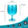 Yalin Set of 6 Unbreakable 12 oz Acrylic Plastic Wine