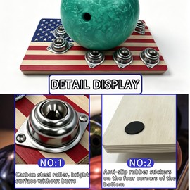GVAGR Bowling Ball Spinner, Bowling Ball Release Trainer/Bowling Motion Trainer Spinner for Home/Office, Smooth Wrist & Hand Position Corrector, Enhance Rev Rate & Release Consistency.