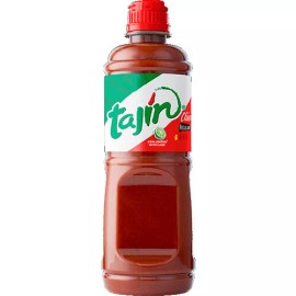 2 botellas mexicana caliente mega chamoy 32 oz y salsa regular tajín 15 oz