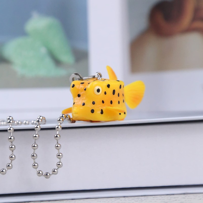 Dotlite Fish Ceiling Fan Pull Chain,12in Cute Yellow Fish Fan