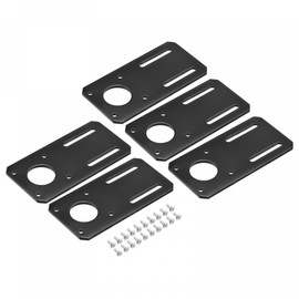 sourcing map Motor Bracket Motor Mounting Holder 100x50mm Black for NEMA 17 Stepper Motor with Screws 5 Set