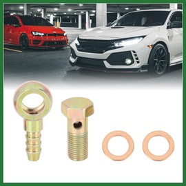 Motoforti 10mm Diameter Banjo Hose Barb Bolt Fittings Metal for Motorcycle Car Long-lasting