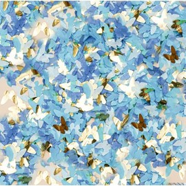 Butterfly Confetti,500pcs Butterfly Party Decorations for Crafting Kindergarten DIY Crafts, Wedding, Family Party Decorations Dream Catcher Supplies (blue)