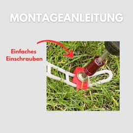 3D-Druck Camper Mounting aid, mounting module, guy aid for guy ladder, camping awning, caravan tent, awning red