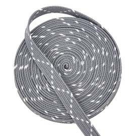 OLYCRAFT 5.5 Yards/5M Dark Gray Ito Sageo Wrapping Cord 0.4 Inch Wide Silk-Cotton Blend Sword Handle Cord Tsukamaki Sageo Wrapping Cord for Japanese Samurai Katana Swords Handle Rope