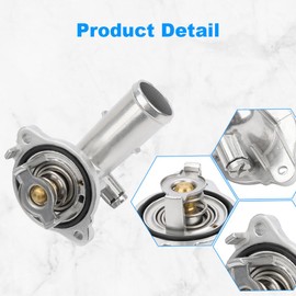 WMPHE Thermostat Housing Assembly Compatible with Maserati Ghibli 2014-2021 Levante Quattroporte Replacement for 330424 323056