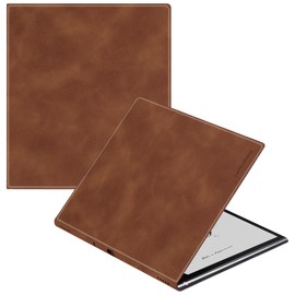 LaoShuSheng Magnetic Case for 10.3" Boox Note Air 4 C/Note Air 3 C (2024/2023 Released) - Ultra-Thin Lightweight Leather Book Folio Cover with Auto Sleep/Wake (Brown)