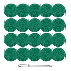 sourcing map 20pcs Drawstring Cords 51" Replacement Drawstring Hoodie String Sewing Tool with Easy Threader for Hoodie Sweatpants Jackets Pants Hats Coats Bags, Bright Green