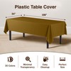 Party Solids Gold Tablecloths for Rectangle Tables 48 Pack Plastic