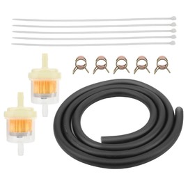 PowerMotor 3/16 Inch Gas Fuel Line Filter Hose Universal Kit,Replacement for GY6 50cc 90cc 150cc 139QMB 157QMJ Taotao SSR Apollo 110 125 Dirt ATV Go Kart Quad Moped Scooter Pack Pocket Bike Black