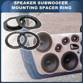 INFINAUTO Speaker Spacer Ring Tweeter Speaker Spacer Adapter for 6 x 9 to 6.5 Inch for Ford Escape 2013-2021 ABS Black Waterproof