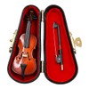 Alnicov Wooden Mini Violin Small Violin With Bow Holder and