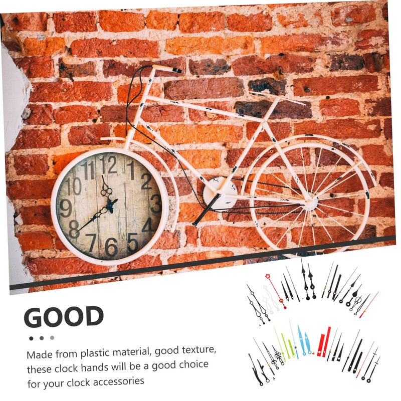 TEHAUX 15 Sets Plastic Clock Hands Replacement Kit Mute Clock