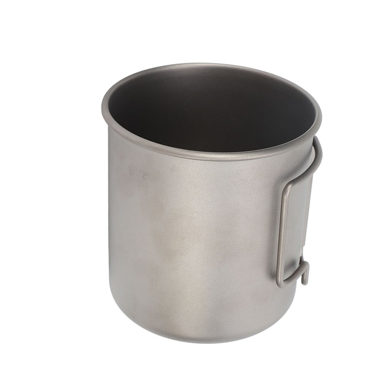Titanium Mug 500ml Rounded Edge Design Lightweight Portable Mug with