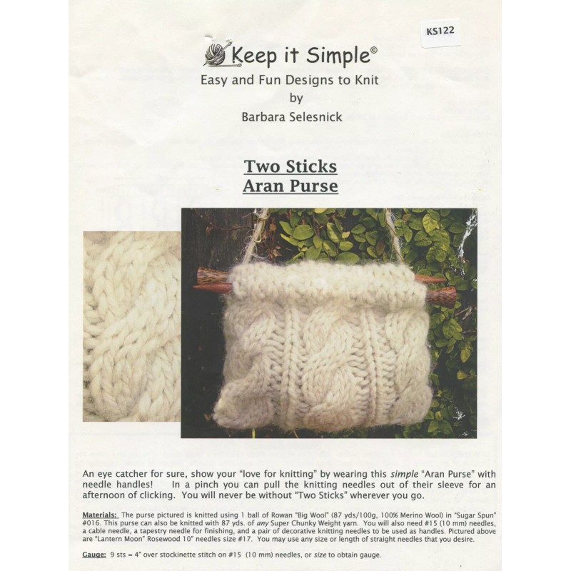 Keep It Simple Two Sticks Aran Purse - Keep It