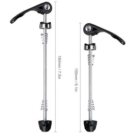 Bicycle Wheel Hub Skewers Road Mountain Bike MTB Wheel Hub Front and Rear Skewers Quick Release Skewers Clip Lever Axle 155/190mm