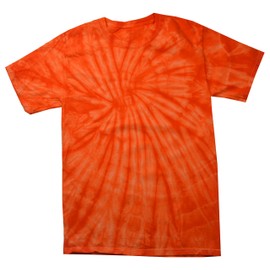 Colortone 100% Cotton Spider Tie Dye T-Shirt for Women and Men, X-Large, Spider Orange