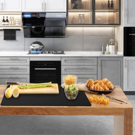 Ewen Extra Large Silicone Mat - 39.4X23.5 Inches 2MM Thick Heat Resistant Placemats, Workbench Countertop Protector Mat Hot Pads for Coffee Maker, Bar, Crafts, Glass Top Stove Cover, Black