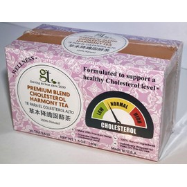 GT Tea Cholesterol Tea Premium Blend, 1.4 Ounces Box (20 Tea Bags) (4-Pack)