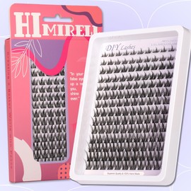 Himirell Lash Clusters Wispy Eyelash Cluster Eyelash Extensions Clusters Lashes Extension Natural Look Eyelashes Fairy Lash Clusters Manga Individual Lashes for Self Application (8-16MM)