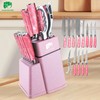 FULLHI 14pcs Block Knife Set, Chef's Knife Steak Knives Set