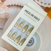 24 Pcs Natural Glossy Full Cover Reusable False Nails with