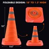 18 Inch 3 Pack Collapsible Traffic Safety Cones, Orange Cones