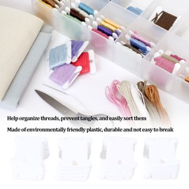 Plastic Floss Bobbin Cross Stitch Tool Winding Board Cross Stitch Winding Board Beautiful 300 Threads Storage Plastic Winding Board Bobbins