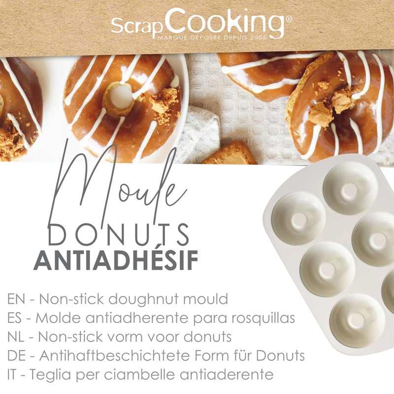 SCRAP COOKING ScrapCooking 1298 Non-Stick Donut Mould