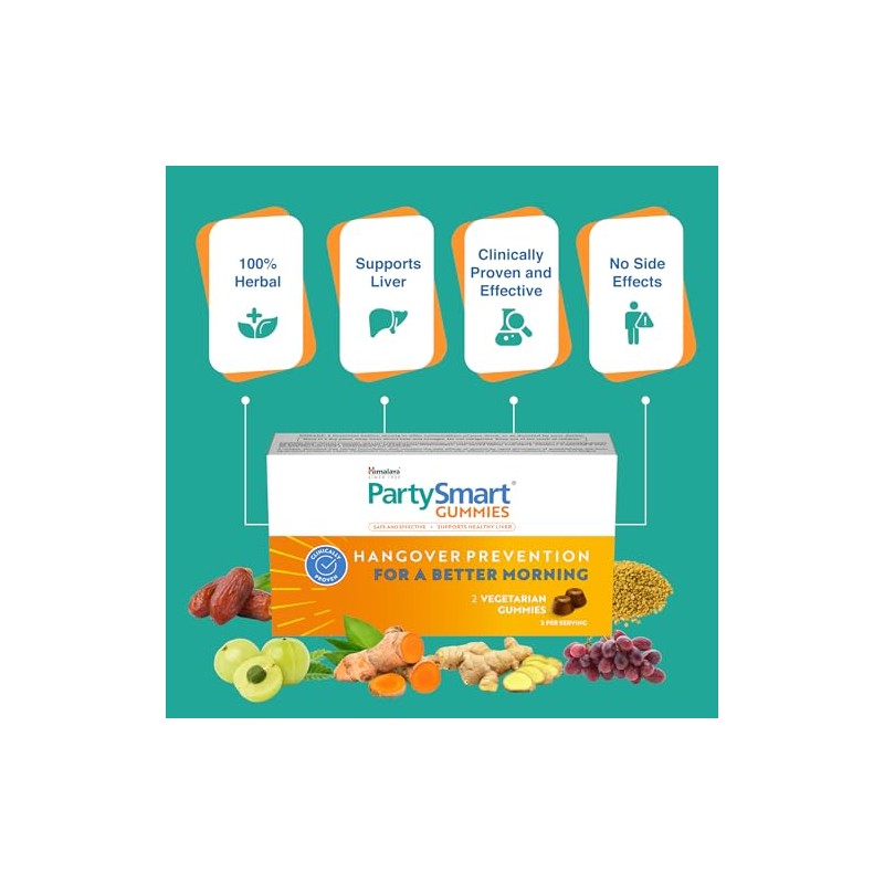 Himalaya Partysmart Gummies 10 Packs x 2 Capsules