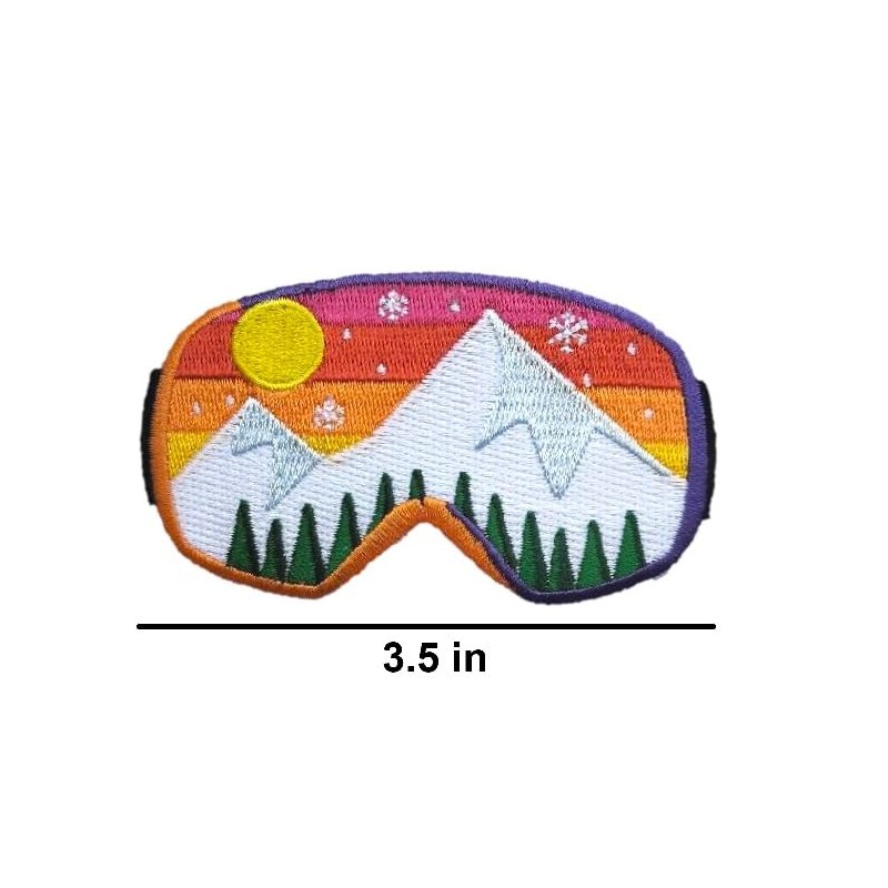 PatchClub Ski Snowboard Goggles Patch, 3.5 inches, Winter Mountain Sports