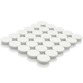ZDZBLX Fridge Magnets, 30 Pack Strong Magnet Small Magnets Whiteboard Magnets Heavy Duty Magnets Mini Round Magnets Fridge Magnets for Adults Magnets for Whiteboard, Crafts,Fridge,Notice Board (White)