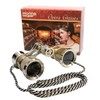 HQPR Opera Glasses 3x25 with Chord Gold with Silver Edges