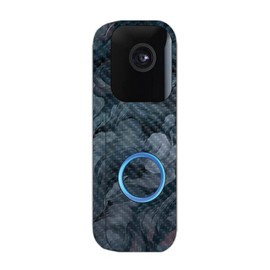 MightySkins Carbon Fiber Skin Compatible with Blink Video Doorbell - Storm Cloud | Protective, Durable Textured Carbon Fiber Finish | Easy to Apply and Change Styles | Made in The USA